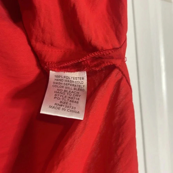 Umgee Tomato Red high low tonic oversized top - Picture 7 of 7